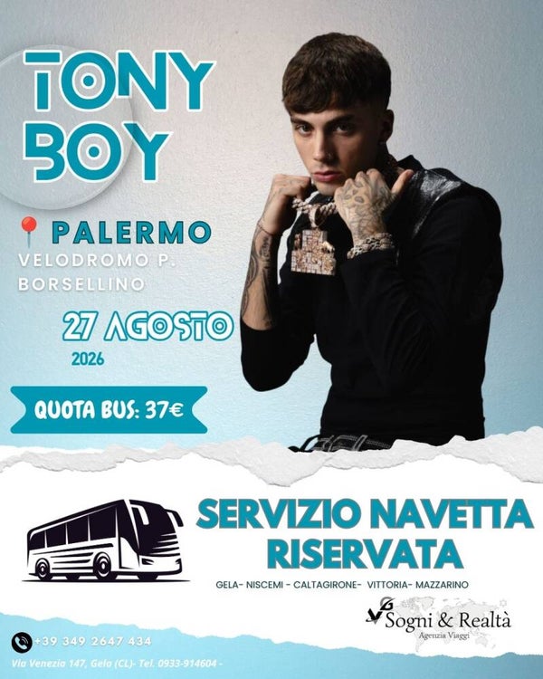 TONY BOY in concerto a PALERMO