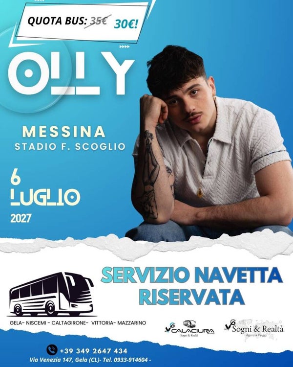 OLLY in concerto a Messina il 06/07/2027