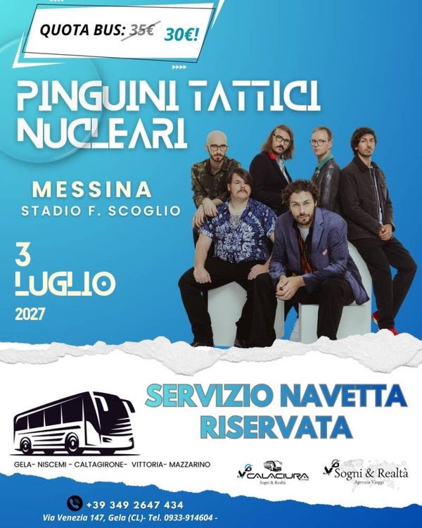 PINGUINI TATTICI NUCLEARI in concerto a Messina