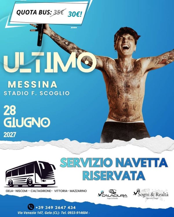 ULTIMO in concerto a Messina il 28/06/2027