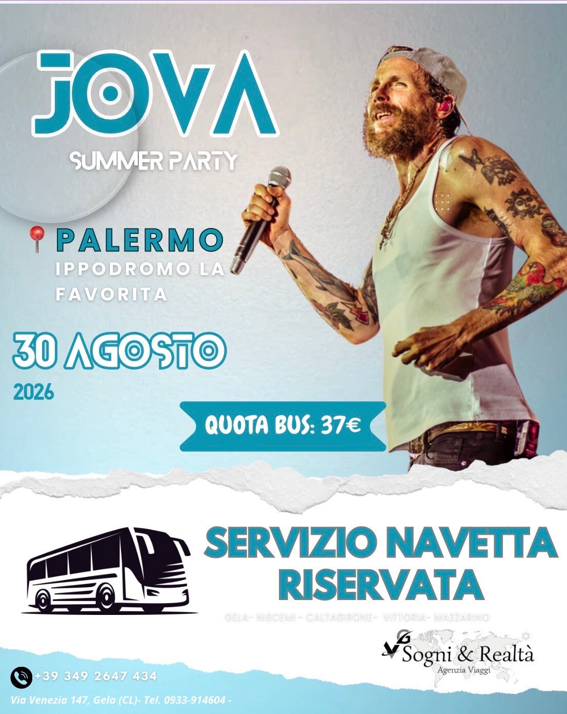 JOVANOTTI in concerto a PALERMO il 30/08/2026
