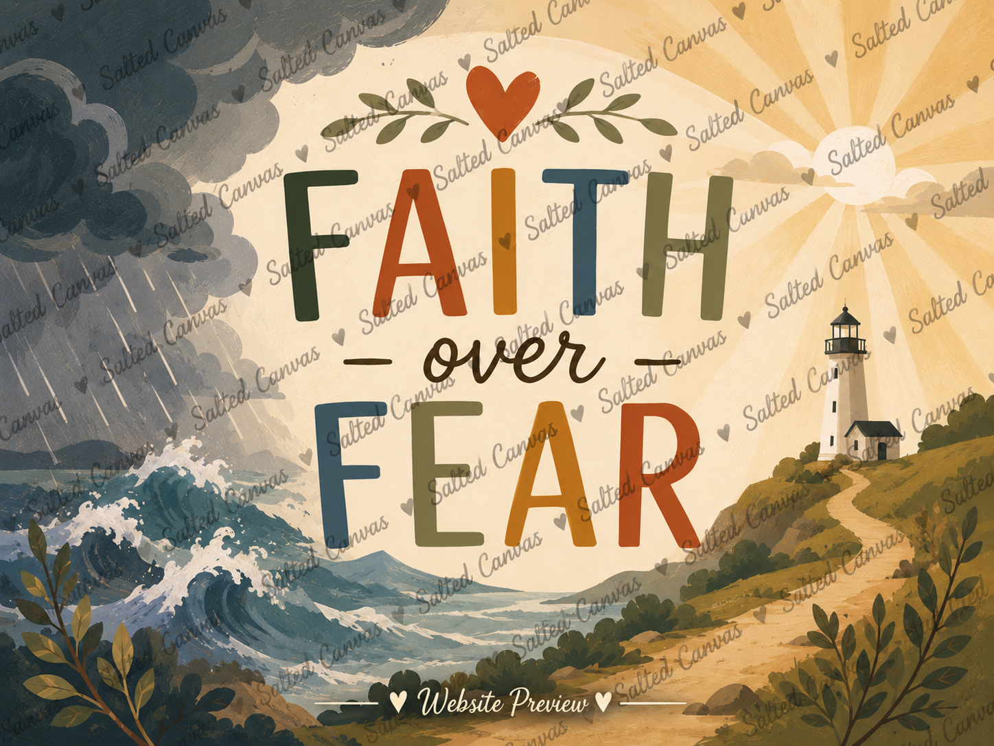 Faith Over Fear Diamond Art Kit