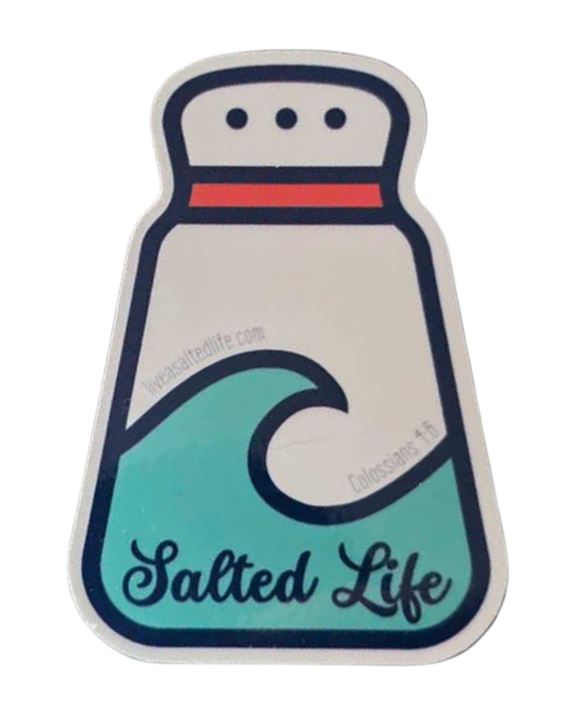 Salted Life Salt Shaker Sticker