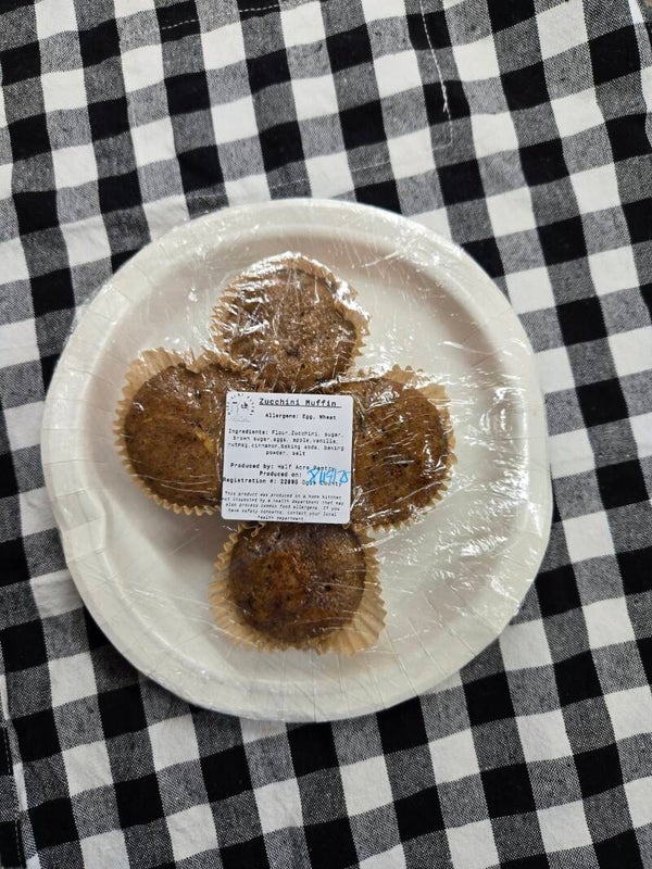 1 Dozen Zucchini Muffins (Seasonal baked on request)
