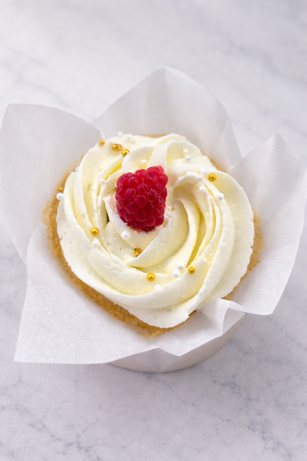 Cupcake with buttercream frosting