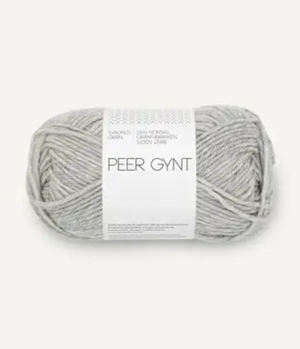 Sandnes Garn - Peer Gynt - 1032 light gray mottled - 100% Noorse wol – 50g / ±91 m DK-garen