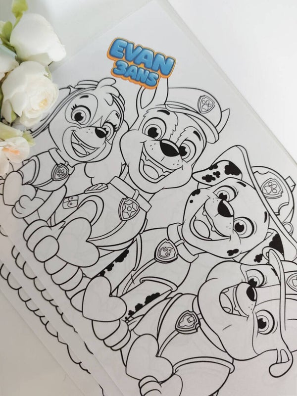 Feuille de coloriage personnalisé
