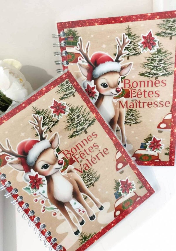 Carnet de notes Noël personnalisé