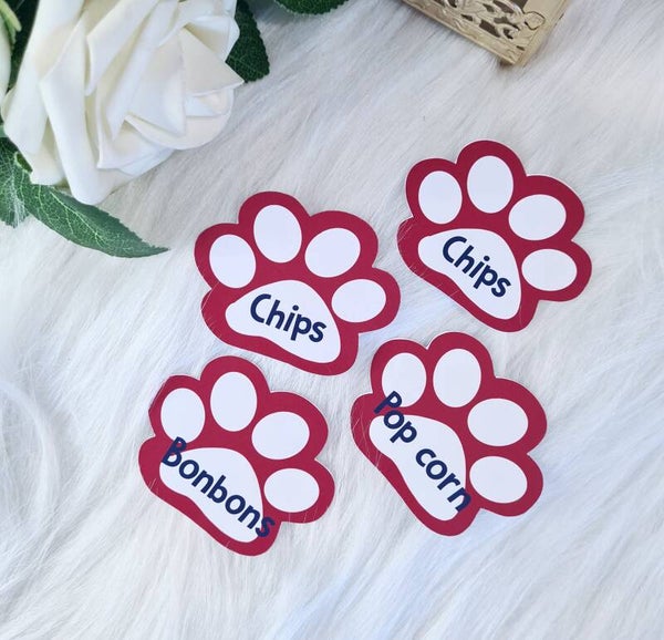 Petite étiquette candy bar a coller sur support alimentaire personnalisé