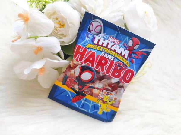 Mini sachet cola (env 7,5cm) personnalisé thème au choix
