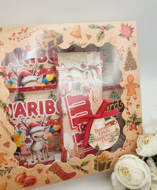 Grande box noel kraft personnalisé