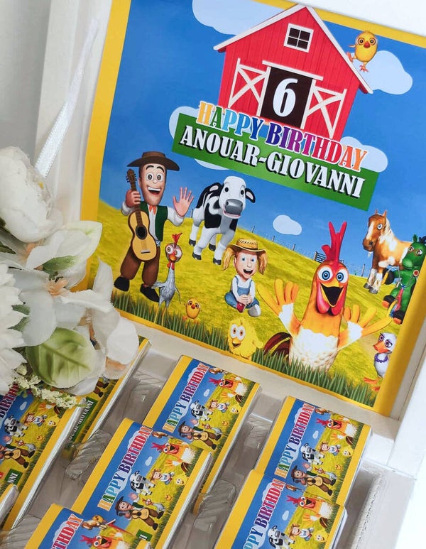 Boîte 16 ou 20 chocolats personnalisé (couleur aléatoire)