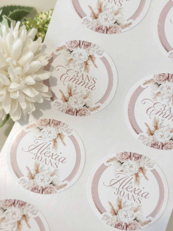 Autocollants pour gobelets personnalisés (gobelets non inclus)