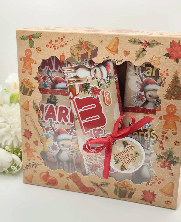 Grande box noel kraft personnalisé