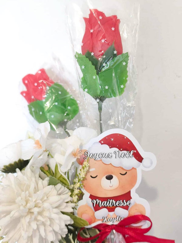 Rose ourson simple noel