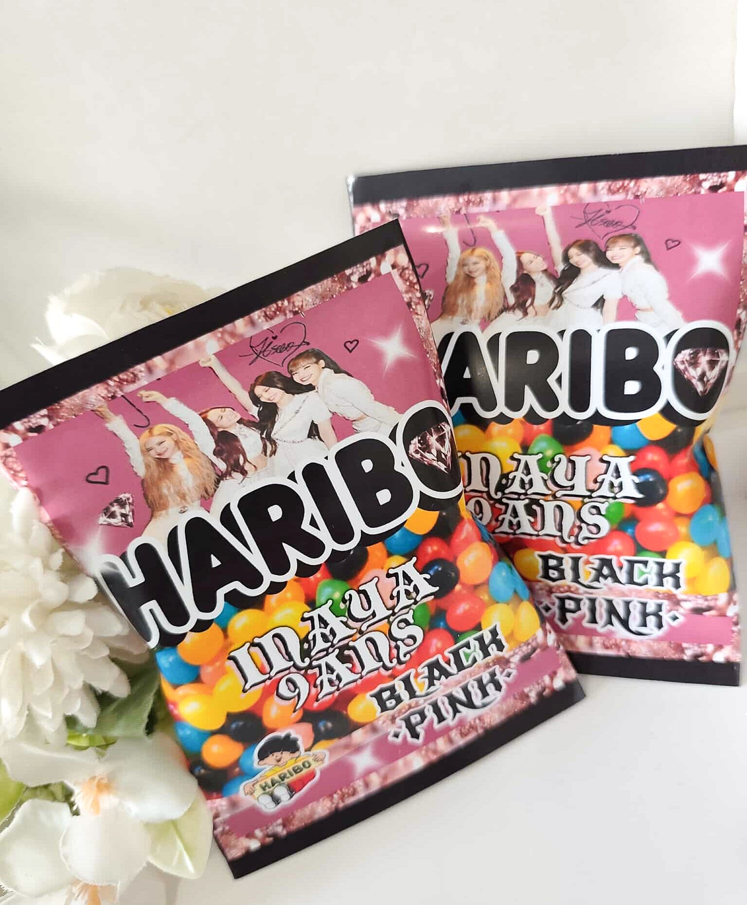 Petit sachet de dragibus personnalisé thème au choix (anniversaire, baptême, mariage, aïd...)