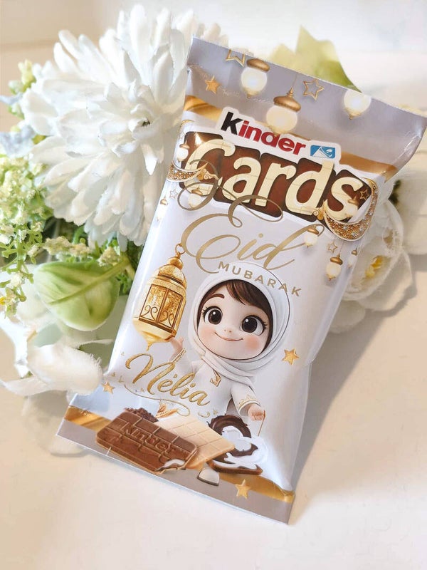 Kinder cards personnalisé thème au choix (anniversaire, baptême, mariage, aïd...)