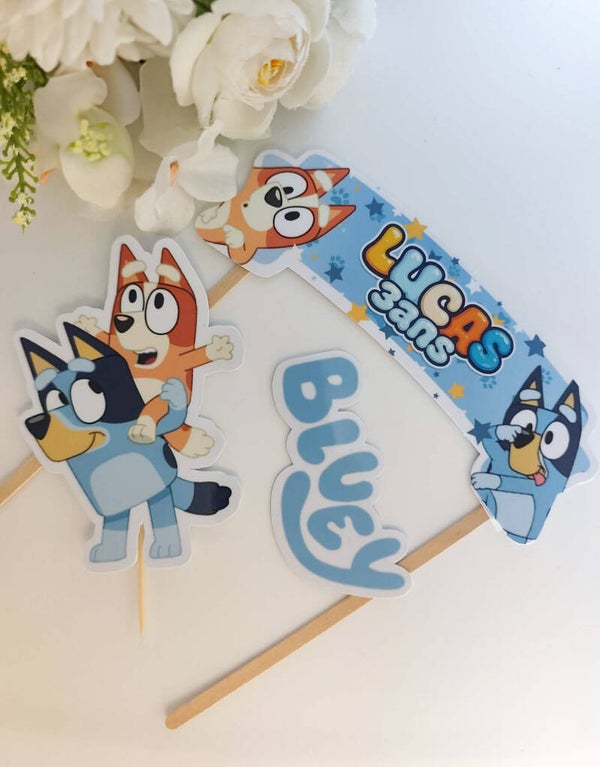 Kit topper plastifié personnalisé (dessus et devant du gâteau)