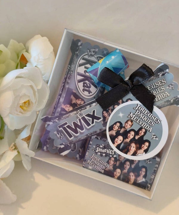 Mini box personnalisé chocolat ( anniversaire, mariage, eid, baptême..) thème au choix
