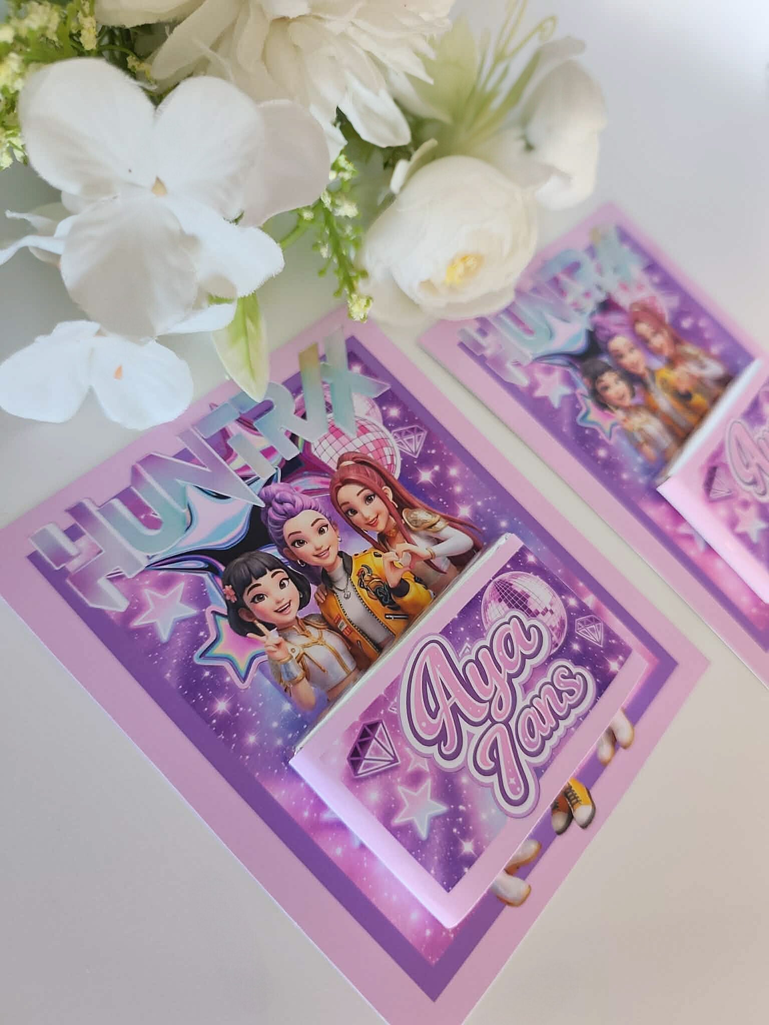 Petite Carte chocolat (au lait) personnalisés thème au choix