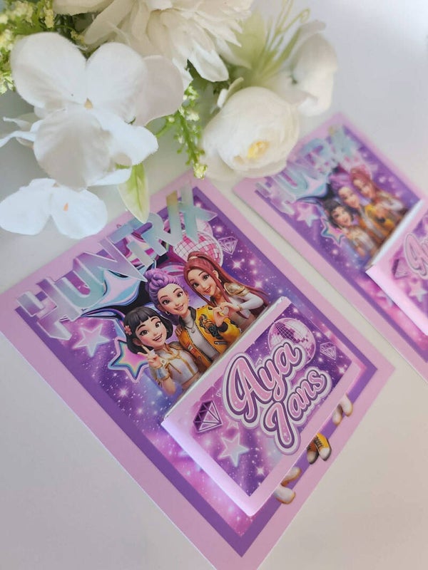 Petite Carte chocolat (au lait) personnalisés thème au choix