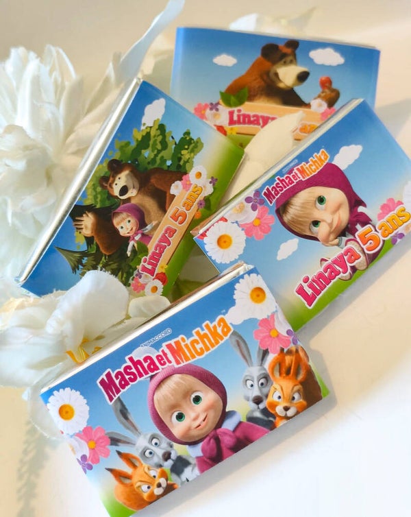Lot de 10 chocolats au lait personnalisés