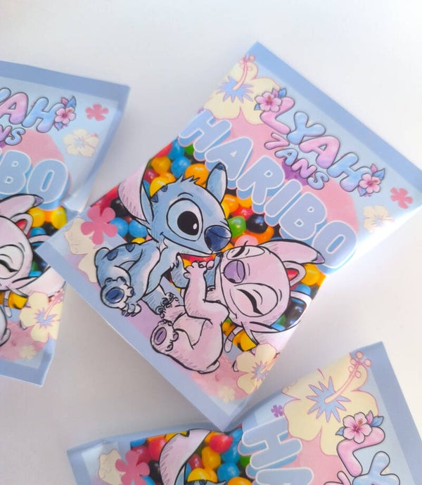 Petit sachet de dragibus personnalisé thème au choix (anniversaire, baptême, mariage, aïd...)