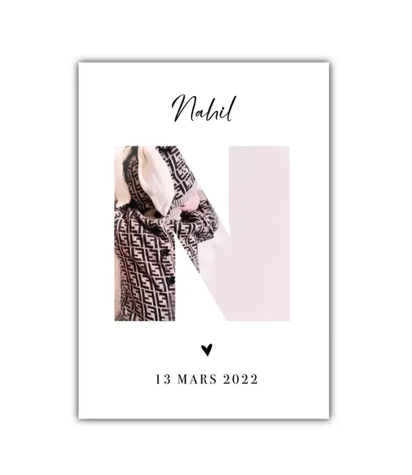 Affiche 'naissance' photo