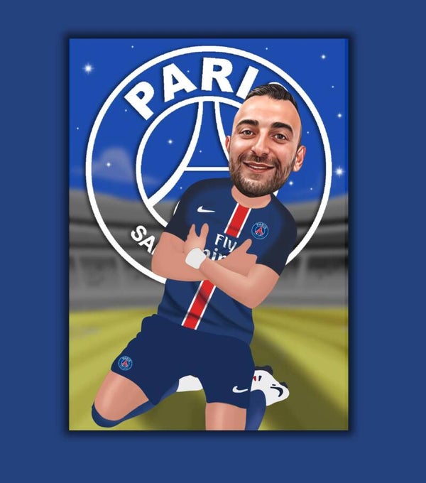 Illustration numérique équipe de foot ( envoi par mail )