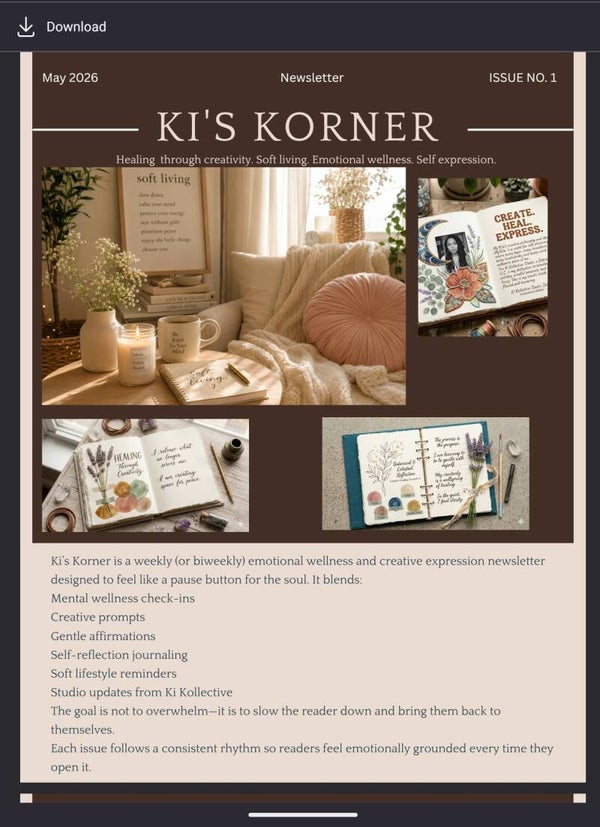 Ki's Korner Newsletter