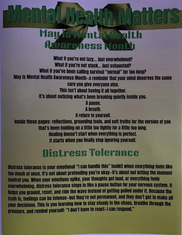 Mental Health Awareness Month Newsletter