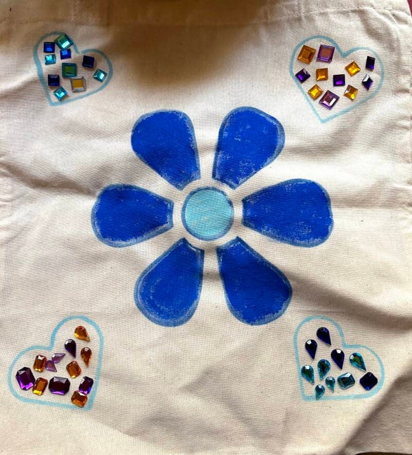 The "Blooming Self-Love" Mixed-Media Tote