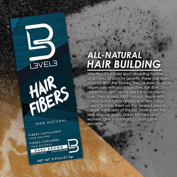 L3VEL3 Dark Brown Hair Fibers