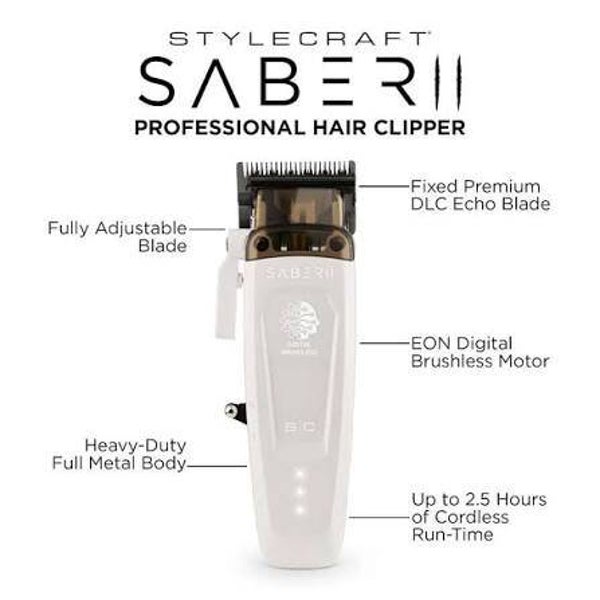 StyleCraft Saber Cordless Metal Clipper