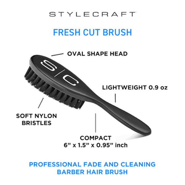 StyleCraft Fresh Cut Fade and Cleaning Barber Brush