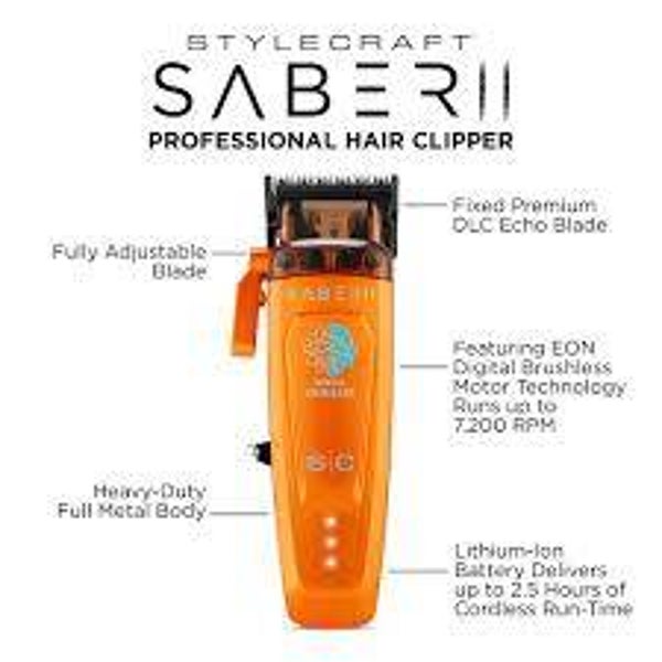 StyleCraft Saber 2.0 Professional Cordless Clipper (Model SC617)