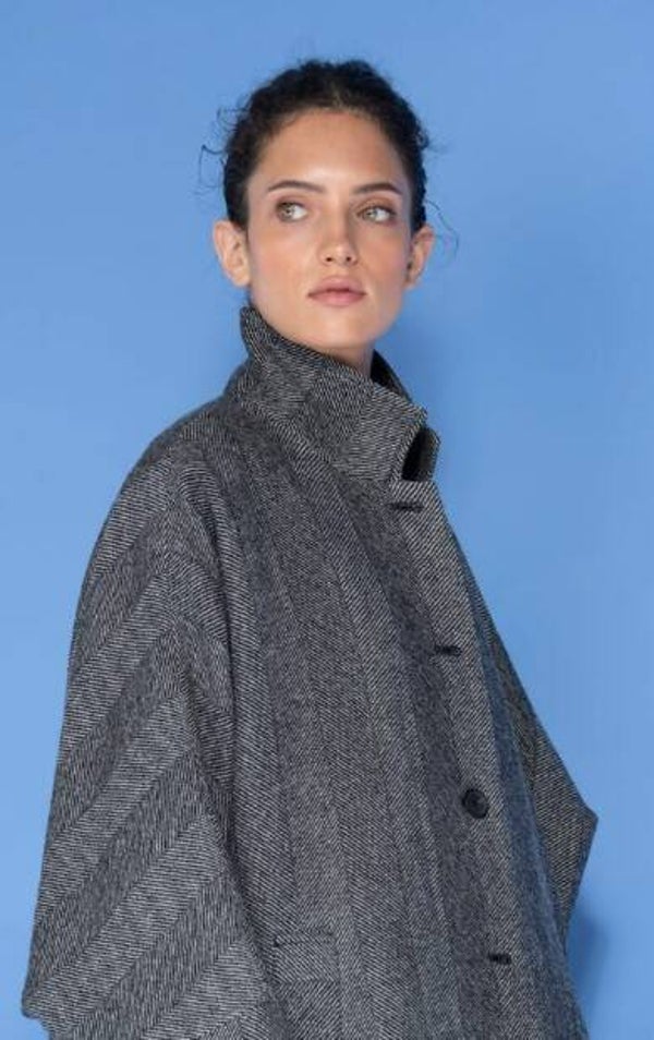 OSKA®Outdoorjacke 6667 Gebürsteter Fischgrat aus Schurwolle