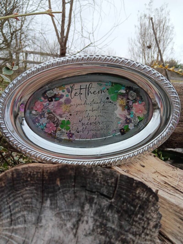 Silver Crystal Charging Tray