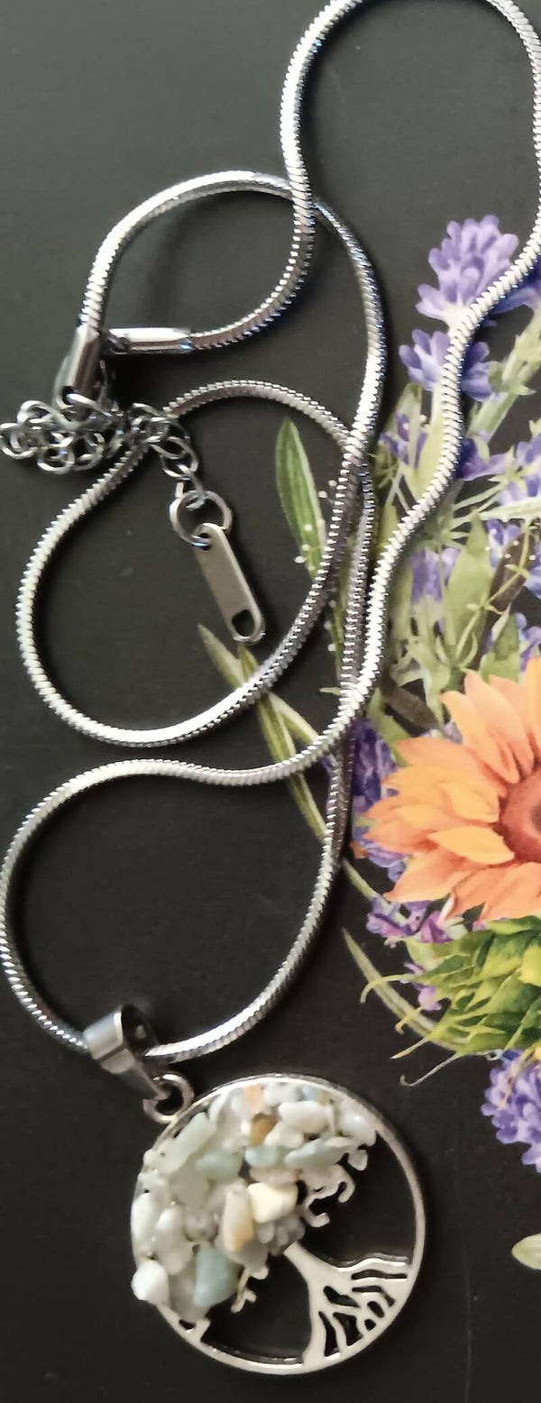 Selenite Family Tree Necklace
