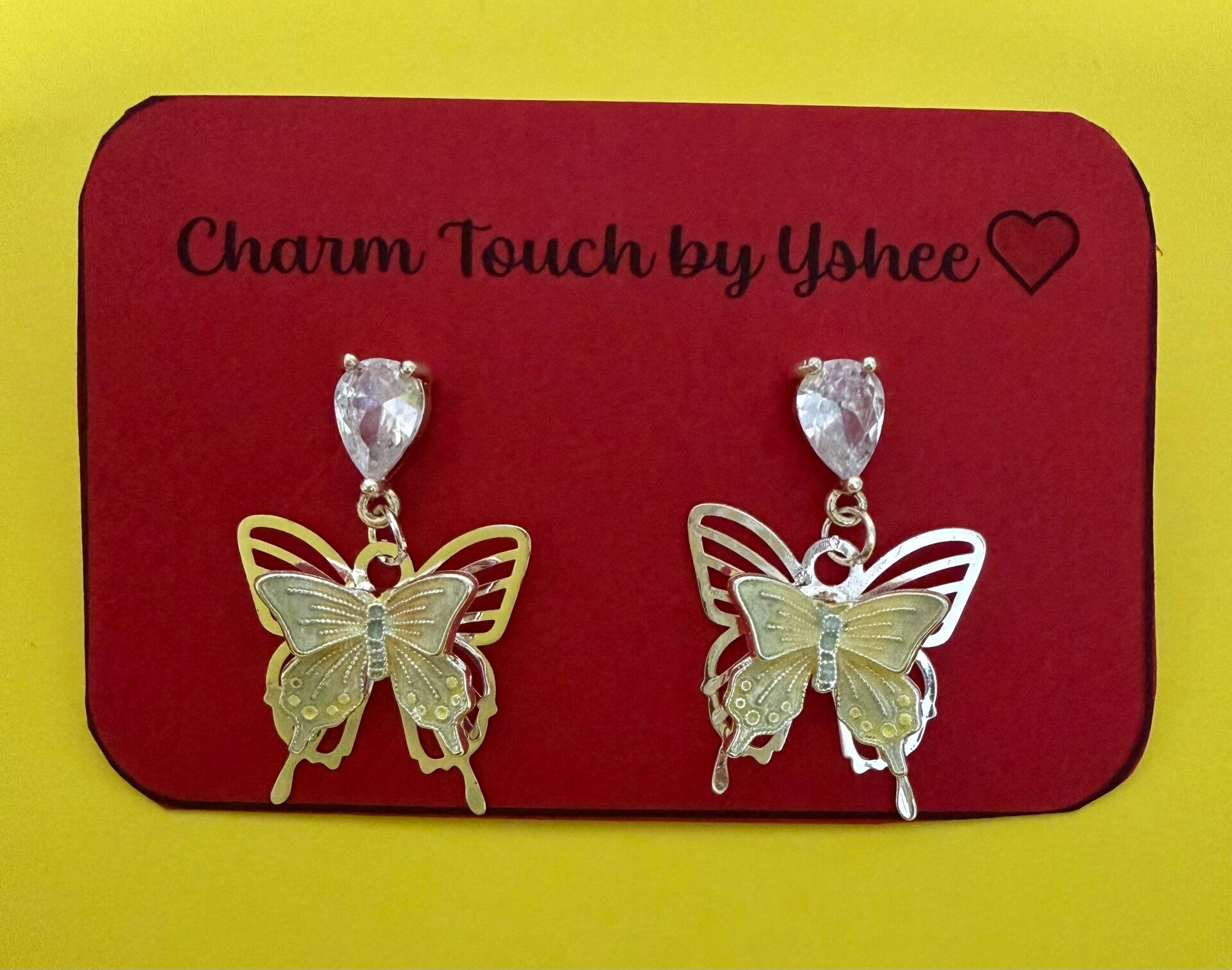 Teardrop and ombre butterfly