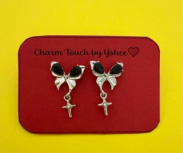 Black Butterfly with cross chain