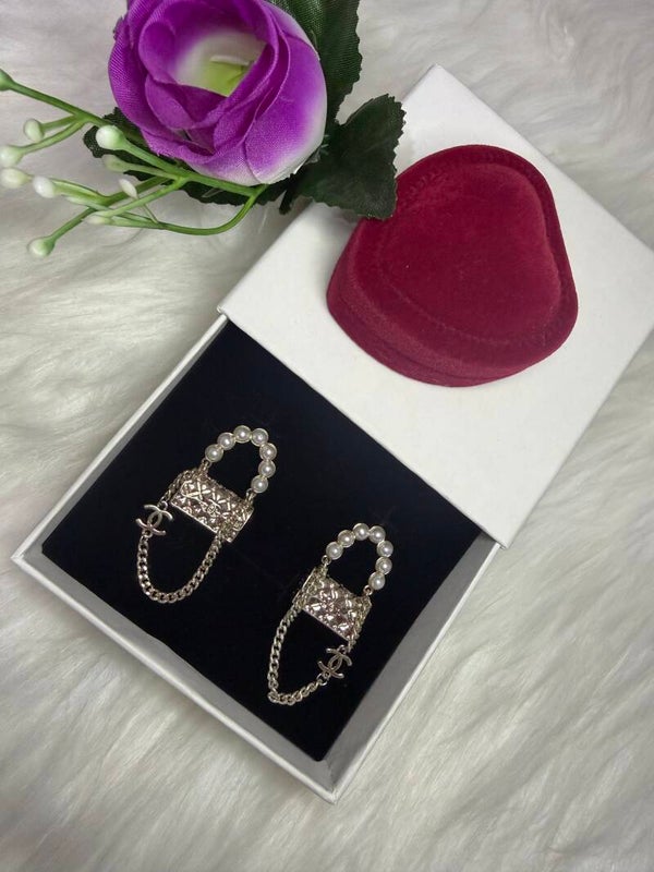 Elegant Chanel Bag Earrings
