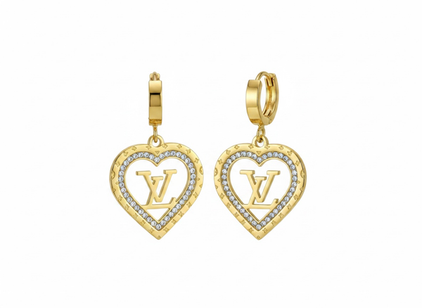 Heart Luxe Sparkle Hoops
