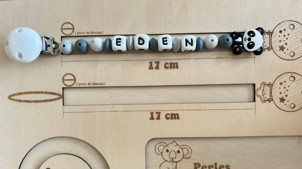 Attache tétine panda