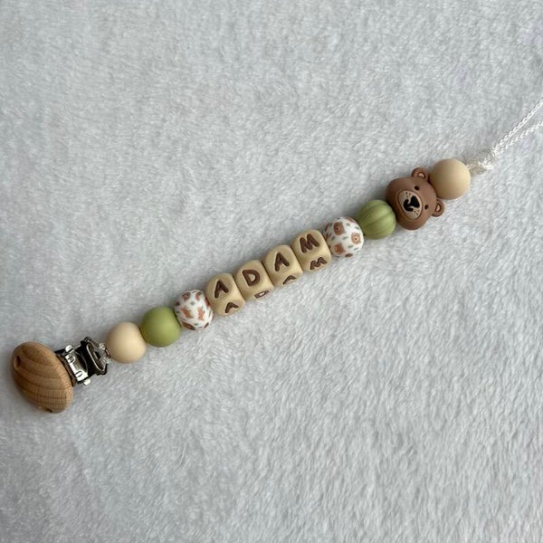 Attache tétine ourson 3D