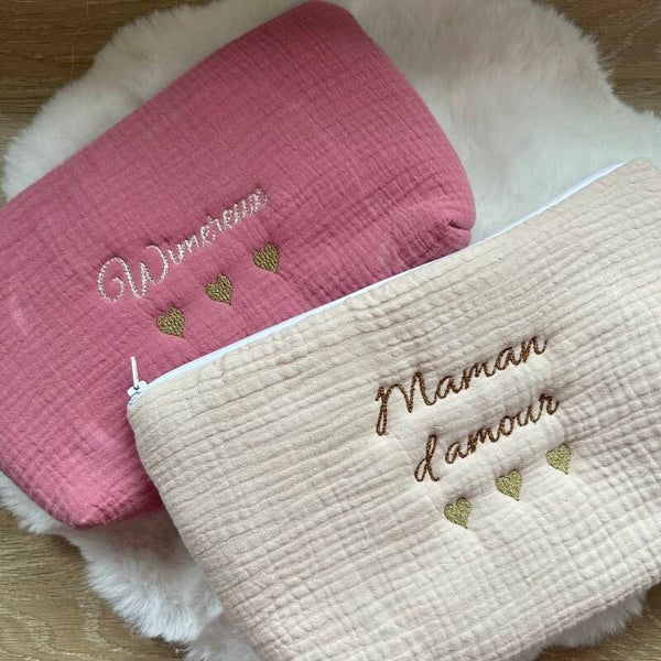 Trousse de toilette gaze de coton