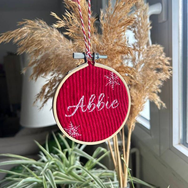 Boule de Noël personnalisée velours