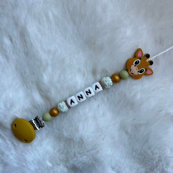 Attache tétine girafe