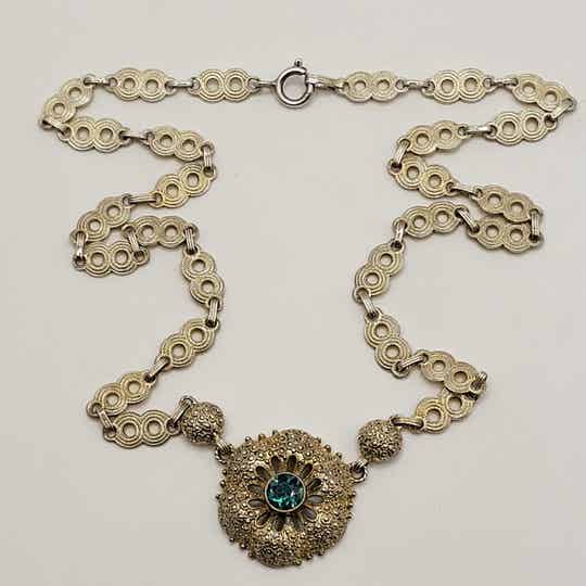 ❤Antikes Theodor Fahrner Art Deco Collier 925er Silber Turmalin