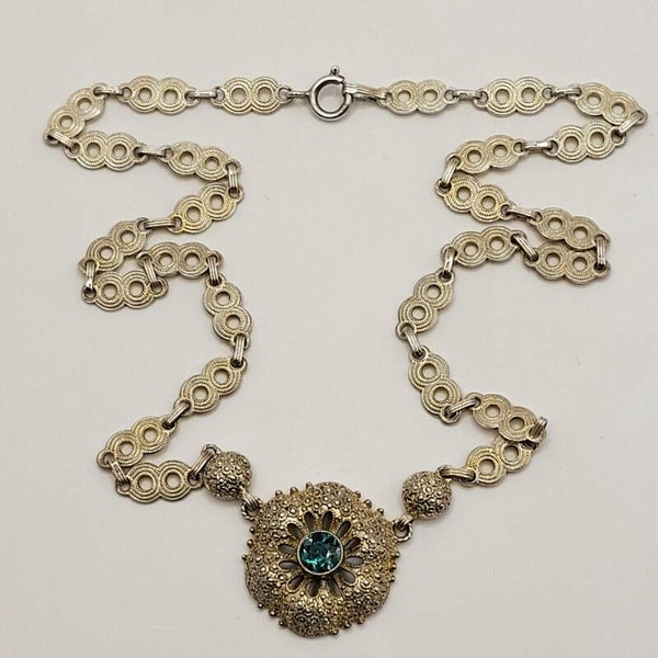 ❤Antikes Theodor Fahrner Art Deco Collier 925er Silber Turmalin